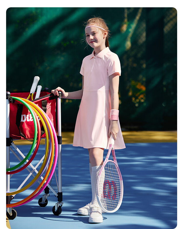 BALABALA Girls' Dress Children's One-Piece Dress Summer 2025 Big Kids Quick-Dry Sports Straight Dress 208225111022 11