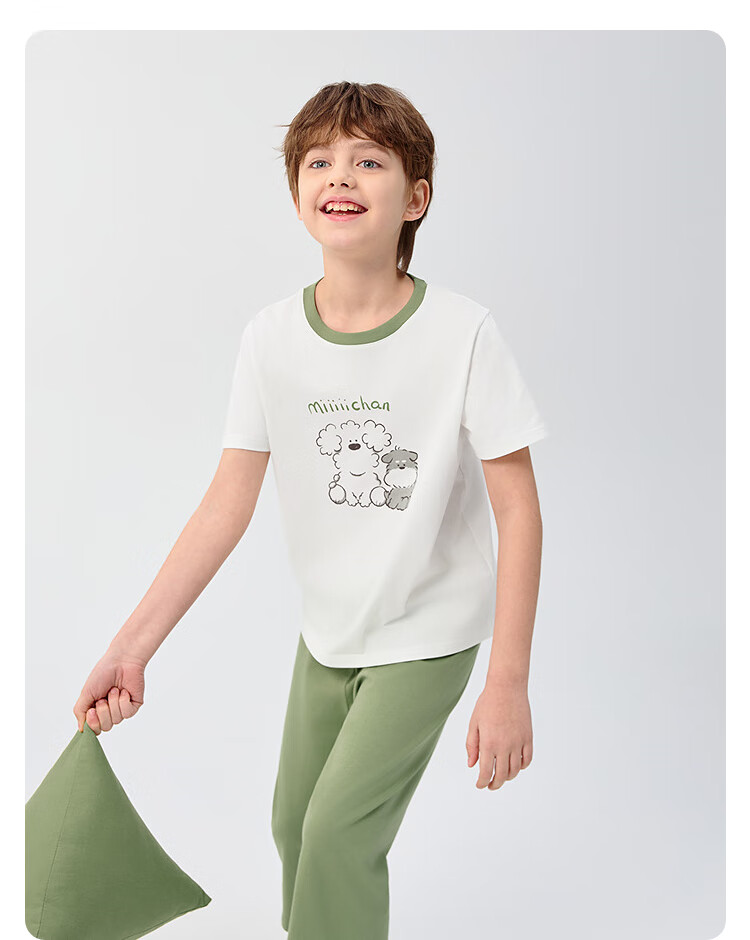BALABALA Pajama Set for Boys And Girls, Home Wear, Air Conditioning Clothing, Summer Style [Miiichan IP] 209225171208 14