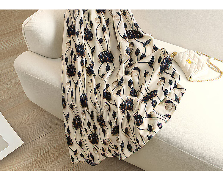 Cypress Loose Fit Dress 2026 Summer New Women's Pullover Printed Mid-Length Slip Dress 10