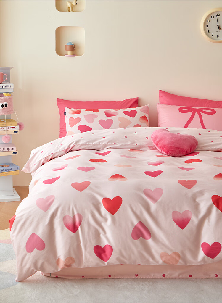 Dohia Home Textiles Pure Cotton Bedding Set, Double Size 100% Cotton Bedsheet Duvet Cover Bedding Set, 1.8m 229*230cm 1
