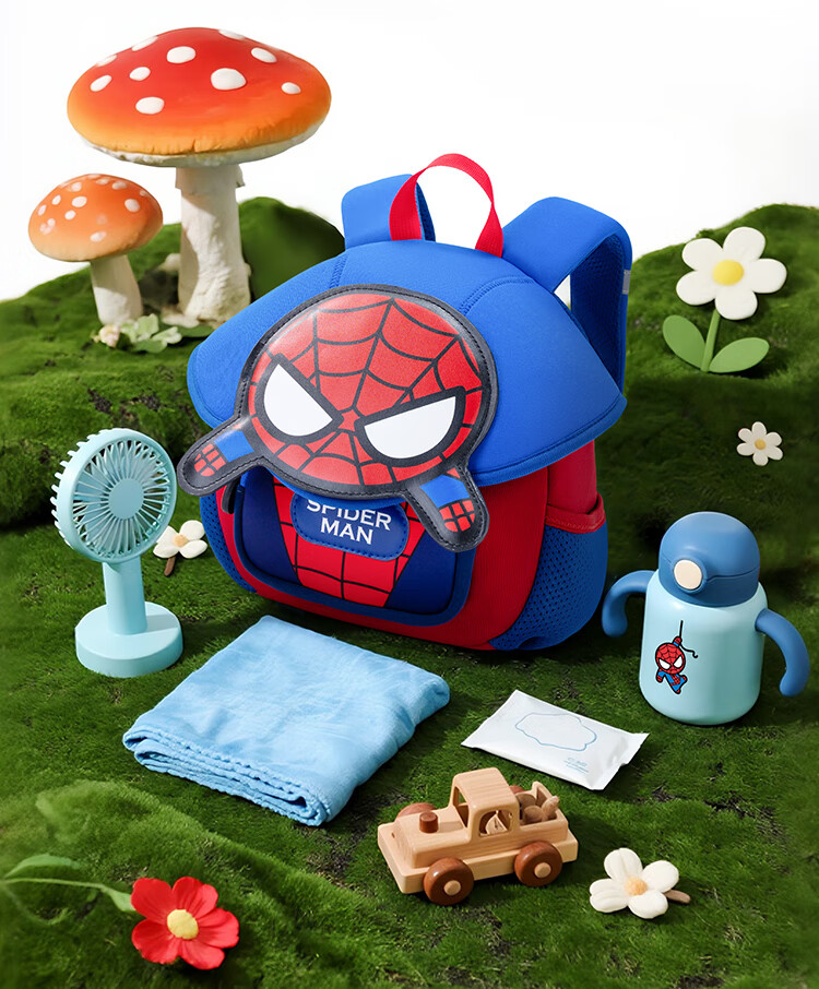 Disney Backpack, Kindergarten Strawberry Bear, Ultra-Light Travel, Anti-Lost, Cute Little Backpack with Gift Box, Children's Mushroom Bag 3