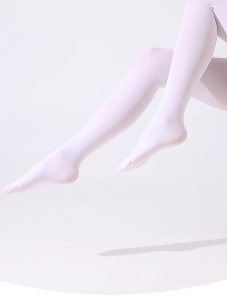 Ziyouxi Dance Tights, Adult White Leggings, Women's Summer Silk Stockings, Thin Pantyhose, Student Bare-Leg Aid, Ballet-Specific 12