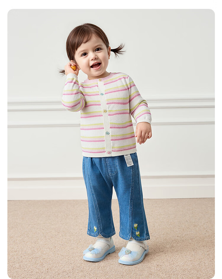 Balabala Kids Sweater Children's Knitwear Boys Girls 2026 New Spring Autumn Soft Skin-friendly Cardigan Pullover 19
