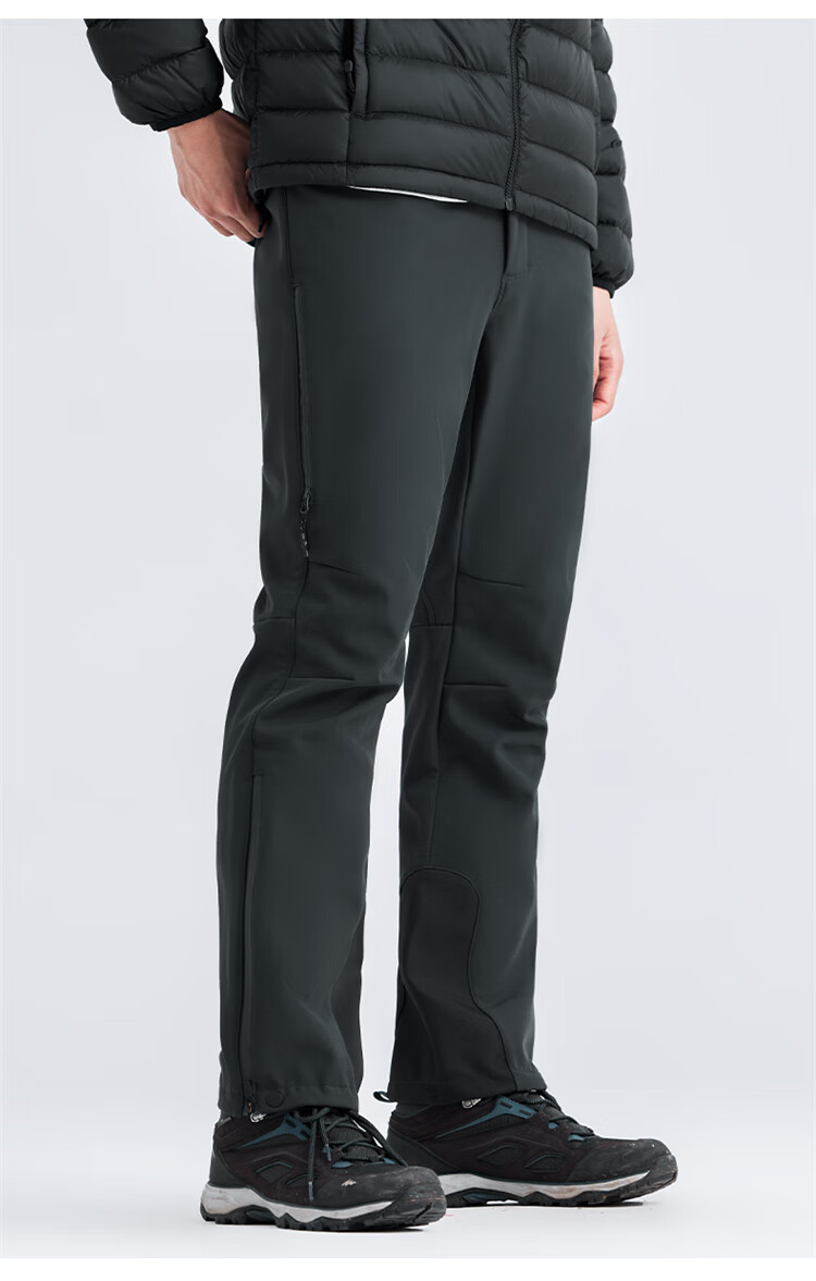 Toread [Six-Panel Plus Fleece with Membrane] Men's Softshell Pants Spring Outdoor Sports Warm Windproof Hiking Trousers 20