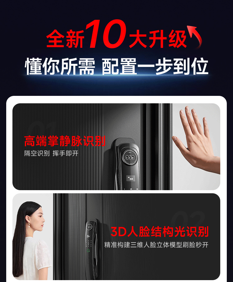 YINGDIAN R5 Fingerprint Lock, Smart Door Lock, Password Lock for Guesthouses And Apartments, Anti-Theft Entrance Door Lock, Intelligent Lock, High-End Electronic Lock for Home Use 11