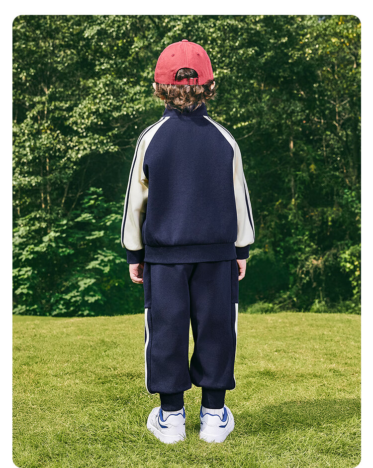Balabala Kids Clothing Children's Two-Piece Set Baby Girls Boys 2026 Spring Four-Way Stretch Campus Style Student Sportswear 18