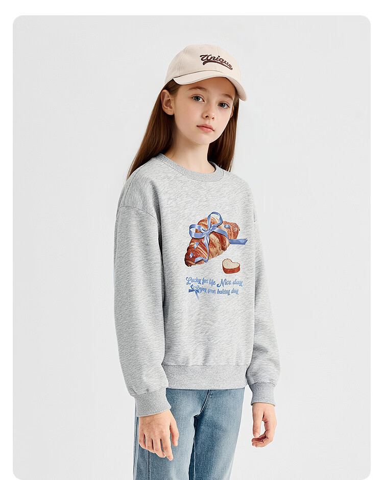 Balabala [balaOne] Kids Long Sleeve Sweatshirt Girls 2026 Spring Base Shirt Trendy 12