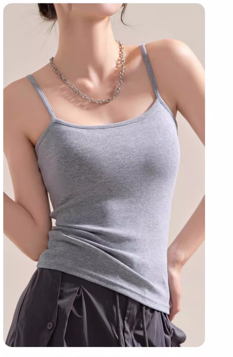 GUJIN Cotton Blend Women's Camisole Vest No Padding Base Layer Top Outerwear Blazer Inner Wear XL 10