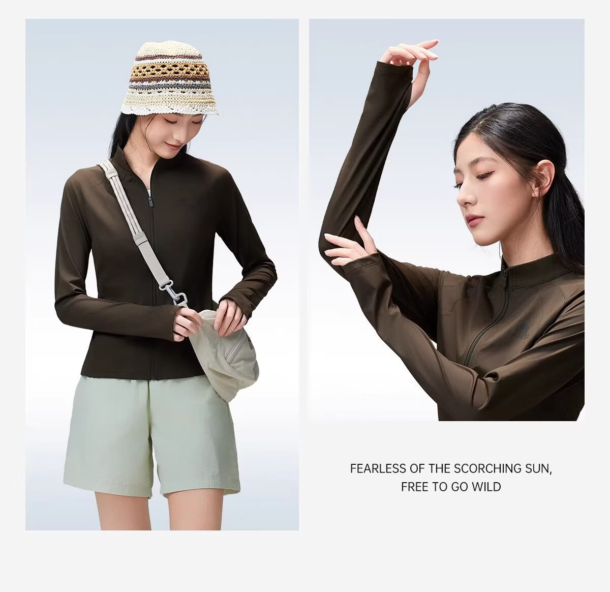 CAMEL Outdoor Women's Short Slim Breathable Cooling Sunscreen Jacket 2026 Spring Summer New 1167 23