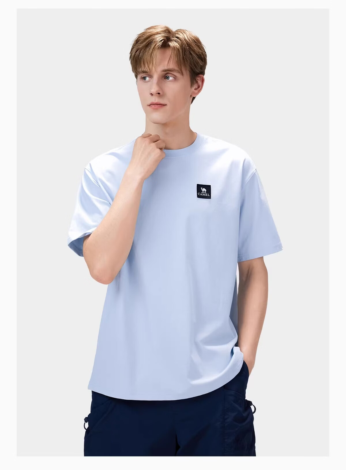CAMEL Outdoor T-Shirt 26 Spring Summer Unisex Three-Protection Cotton Breathable Stretch Oil-Resistant Water-Repellent Top A36BAXN091 16