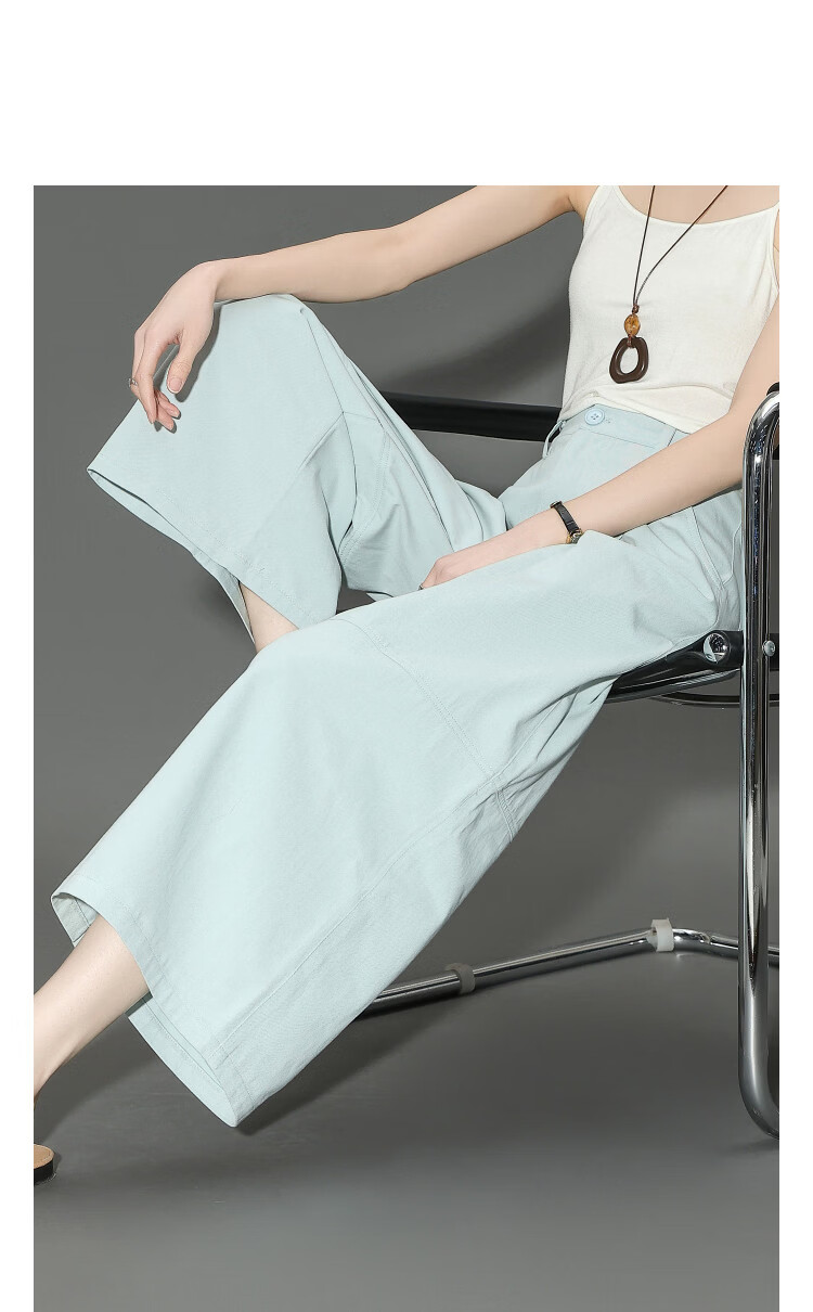 Demana Oxygen Pure Cotton Spring Nine-Point Curved Seam Pleated Minimalist Micro-Cocoon Slimming Casual Pants for Women Premium Feel 11