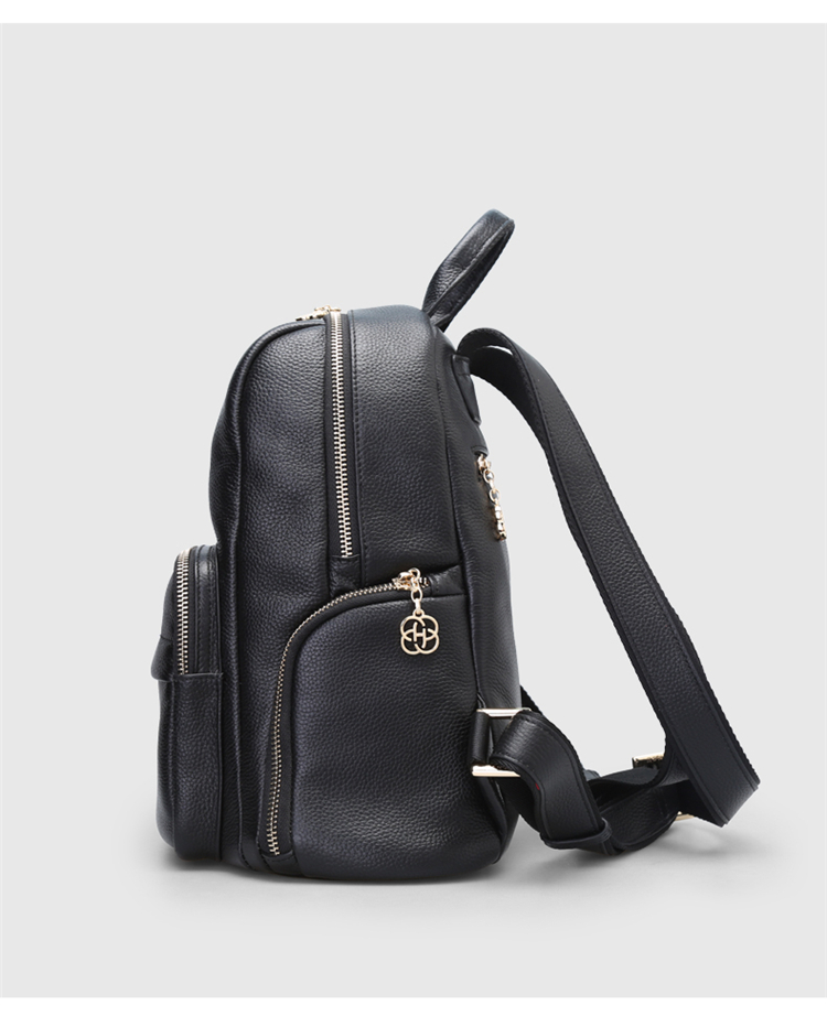 HONGU Women's Handbag Backpack, Simple And Stylish Top-Grain Leather Travel Casual Bag, Birthday Gift for Girlfriend 5