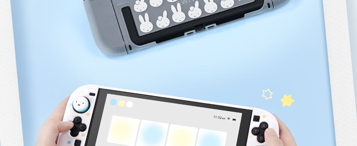 Jixiang Nintendo Switch 2 Protective Case Miffy Semi-Transparent NS2 Controller Protective Set Cute Female Cartoon IP Collaboration Game Console Accessories Anti-Drop Miffy Official New Product 31