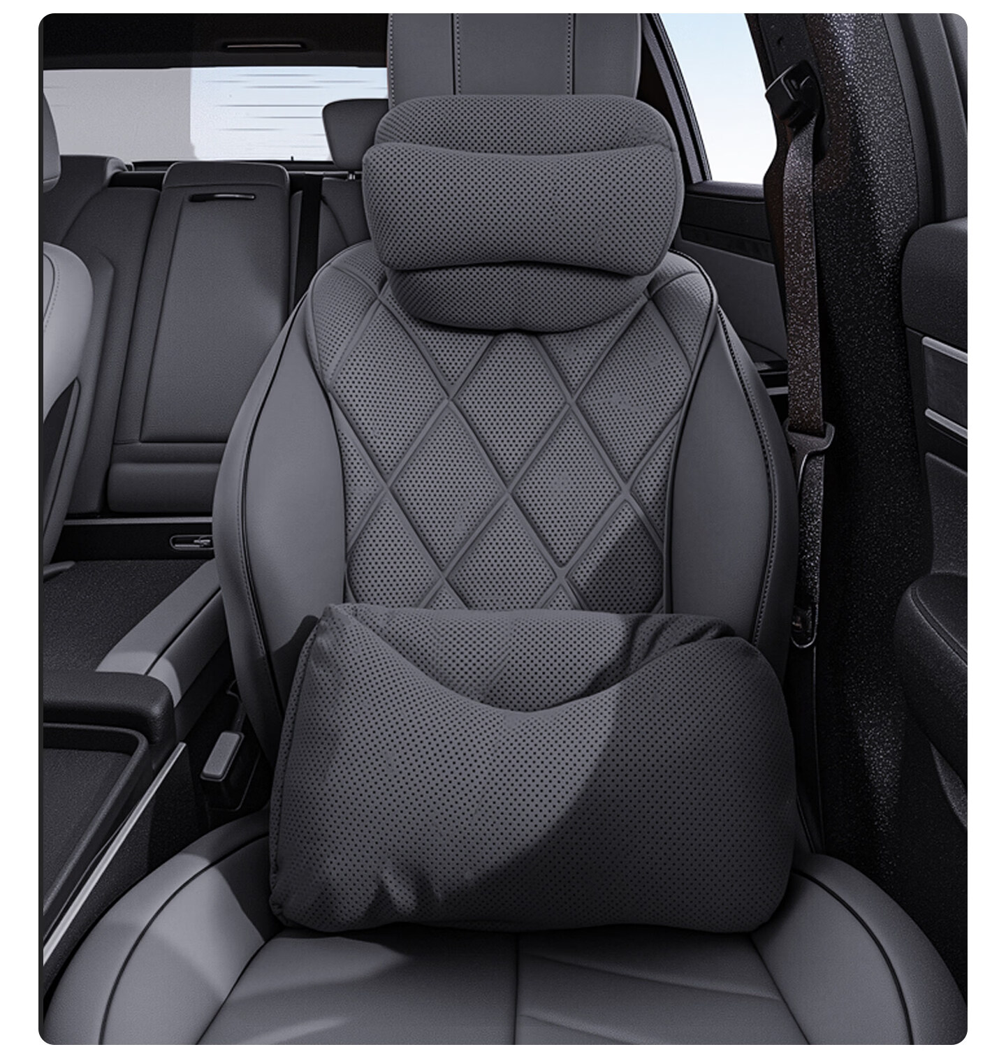 MINISO Car Headrest Neck Pillow Lumbar Support Cushion Office Nap Pillow Ideal for Car Use 12