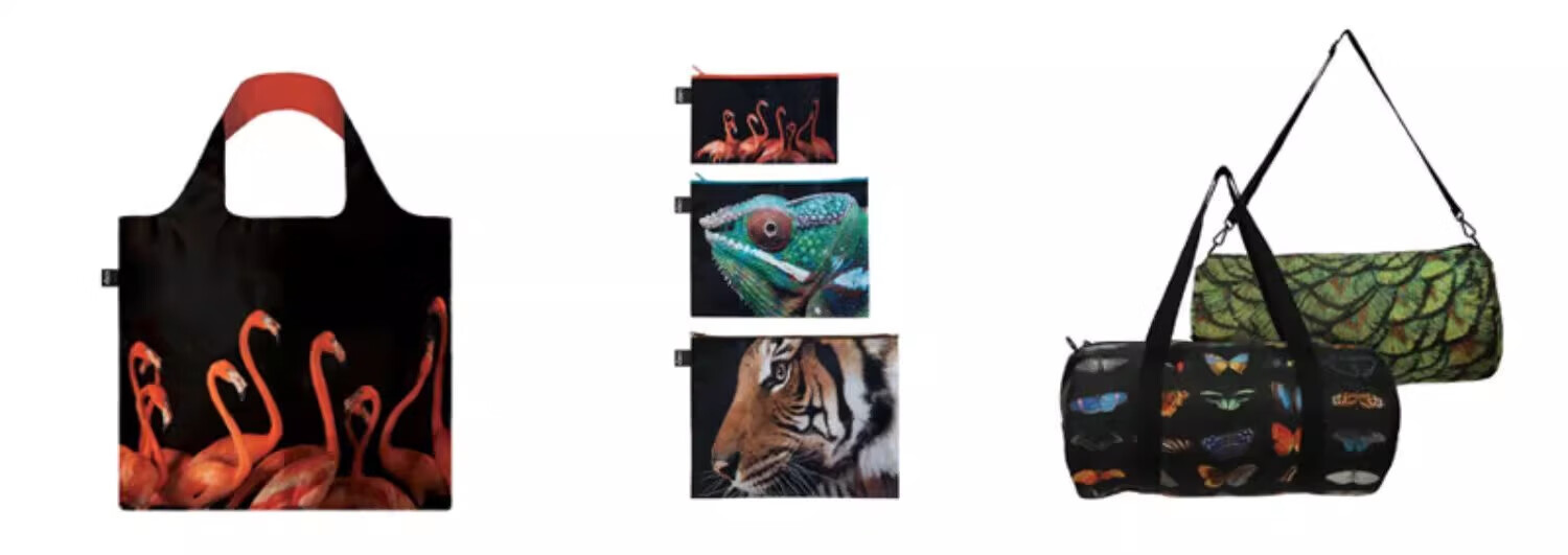 LOQI National Geographic Co-Branded Animal Pattern Lightweight Foldable Eco-Friendly Large Shopping Bag Shoulder Bag 50*42cm 2
