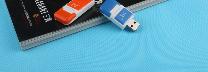 SSK飚王 SCRS022 风云高速专用microSD/TF单口读卡器 创意迷你 蓝色