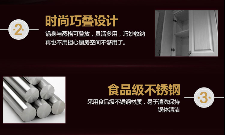 金钥匙（GOLDEN KEY）蒸锅30cm 铁金刚四层不锈钢电磁炉通用蒸笼GK-30T8F