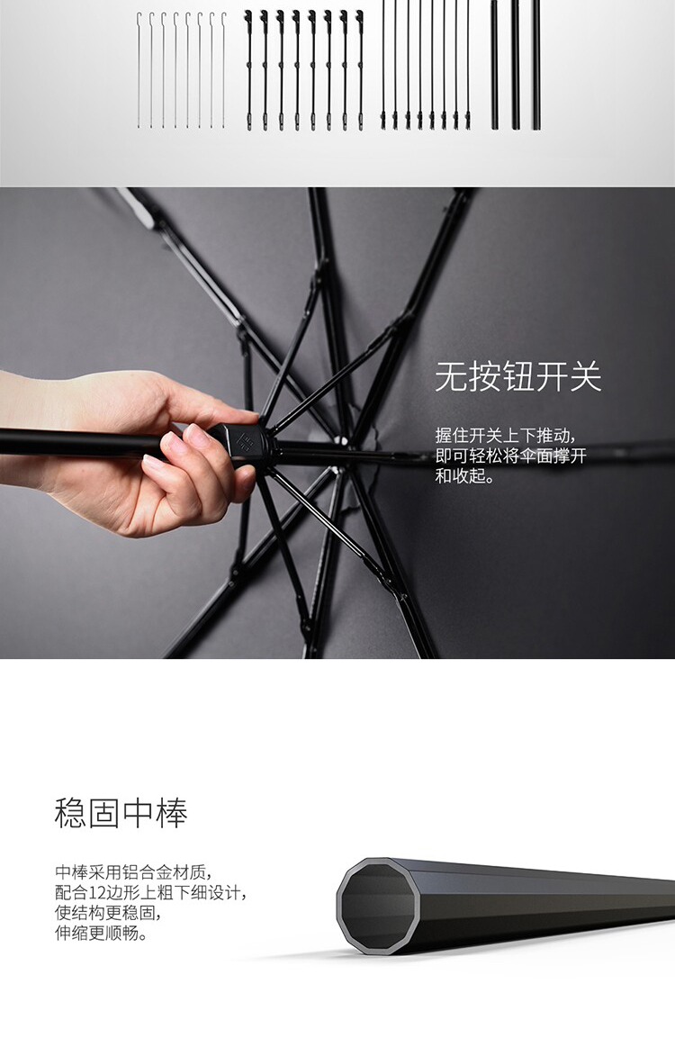 蕉下（BANANA UMBRELLA）双层防晒小黑伞 黑胶太阳伞黑胶遮阳伞 浅妃色
