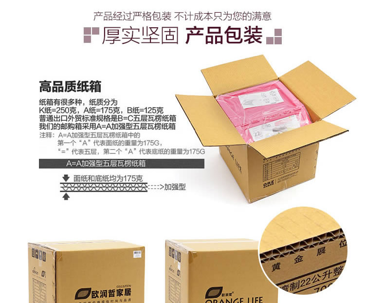 
                                        欧润哲 收纳箱 台湾进口22L家居儿童玩具储物百纳箱 4色4件套                