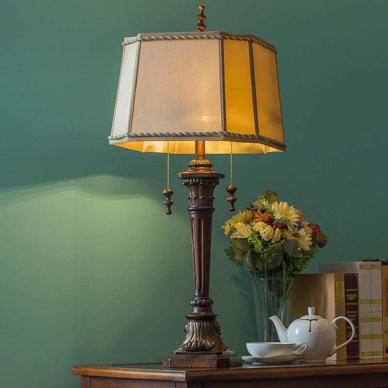 凡丁堡美式落地灯客厅书房复古乡村卧室装饰立式灯具mwds222fl 双灯头