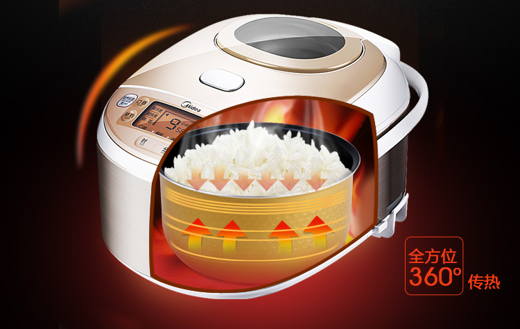 美的（Midea）电饭煲 4L/4升 可视天窗设计多功能智能电饭锅FC4019