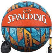 斯伯丁（SPALDING）空中大灌篮联名款篮球 成人室内室外比赛训练7号PU材质篮球 77-196Y