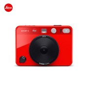 徕卡（Leica）SOFORT 2 拍立得 一次成像相机（红色）19189+白边彩色相纸套装（10张）19677