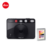 徕卡（Leica）SOFORT 2 拍立得相机（黑色）19190 + 拍立得白边彩色相纸（10张）19677