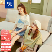 唐狮（TonLion）2025短袖T恤女半袖体恤chic宽松上衣