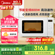 美的（Midea）变频小清新微波炉 液晶屏幕 磨砂面板 小型20L家用 匠心工艺（PM2002）