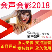 【官方正版】会声会影2022 2023 2024旗舰版 专业版 2018 x10 x8 简体中文版绘声绘影视频编辑裁剪制作软件 2018专业版【适用于win7】 终身版