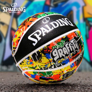 斯伯丁篮球街头赛事涂鸦系列7号橡胶室内外通用防滑耐磨七号篮球