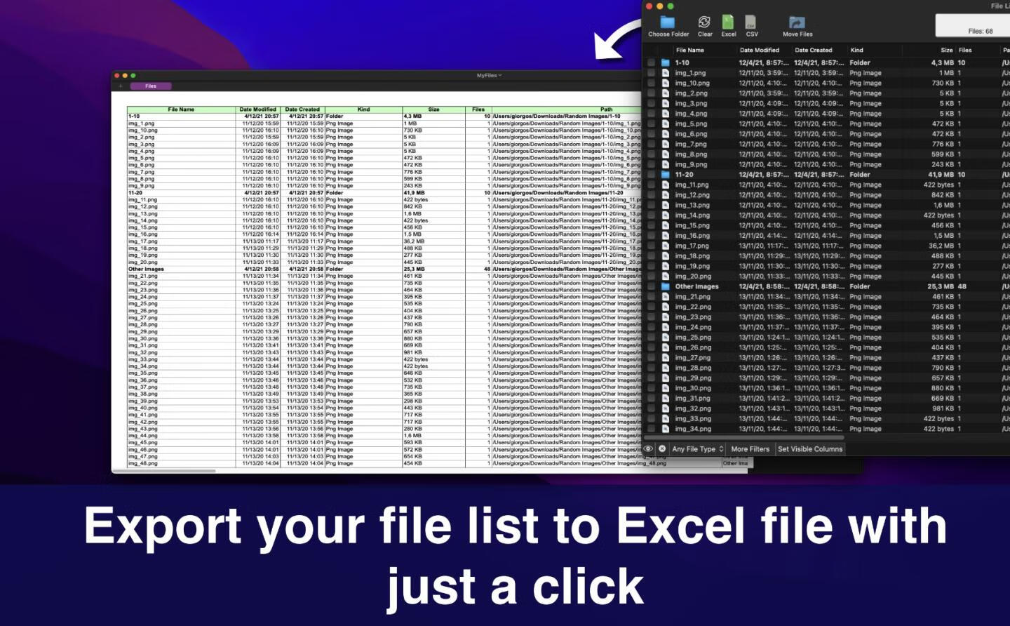 File list Export for Mac v2.8.6激活版 文件列表导出工具