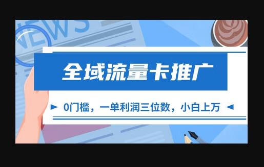 全域流量卡推广，一单利润三位数，0投入，小白轻松上万-666资源网