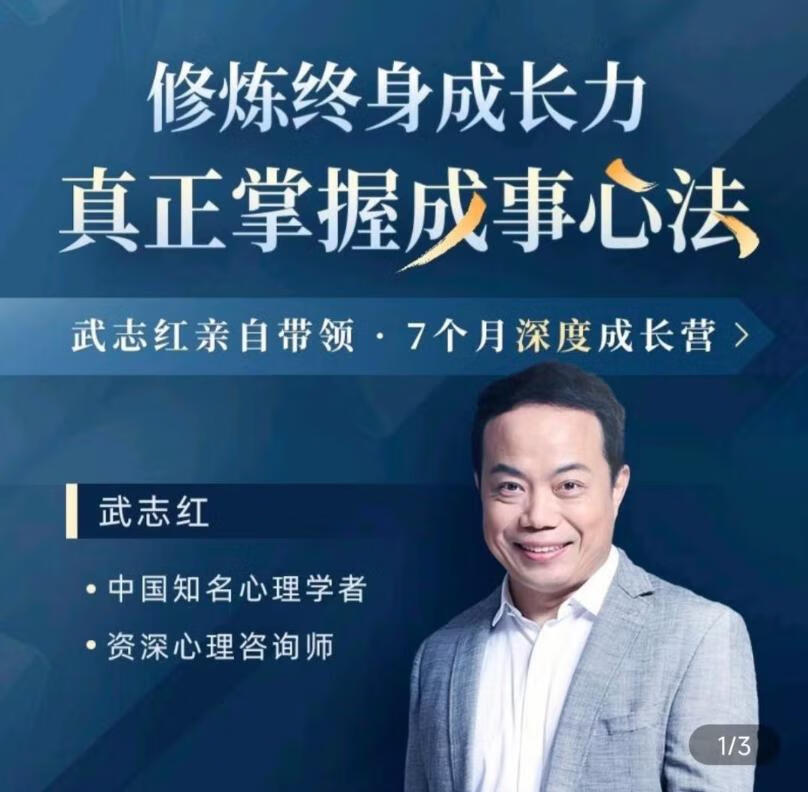 武志红-成就高手之路 构建深度关系成长营