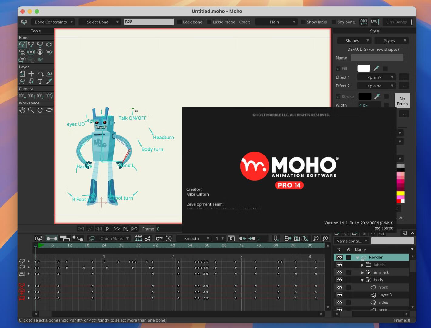 Moho Pro 14 for Mac v14.2中文激活版 专业的2D动画制作软件