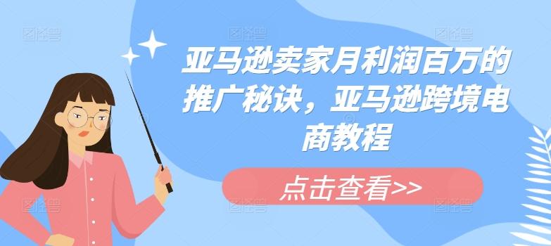 亚马逊卖家月利润百万的推广秘诀，亚马逊出海电商教程