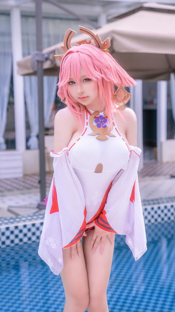 樱梨梨Eriri-八重神子泳装 [29P-429MB]