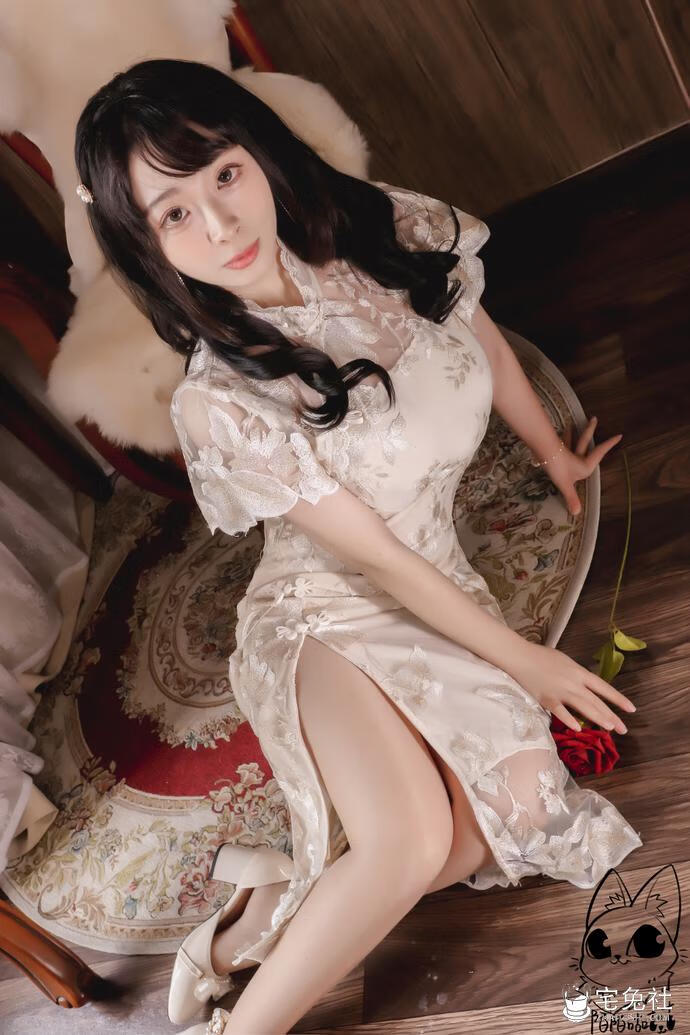 韶陌陌 NO.021 日常旗袍.jpg 韶陌陌全套cos图片合集 奶量十足的大白兔妹子