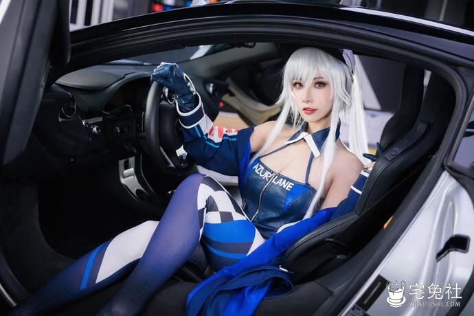 Momoko葵葵-NO.036-碧蓝航线-欧根赛车女郎.jpg Momoko葵葵全套cos图片合集 魅力coser的视觉盛宴