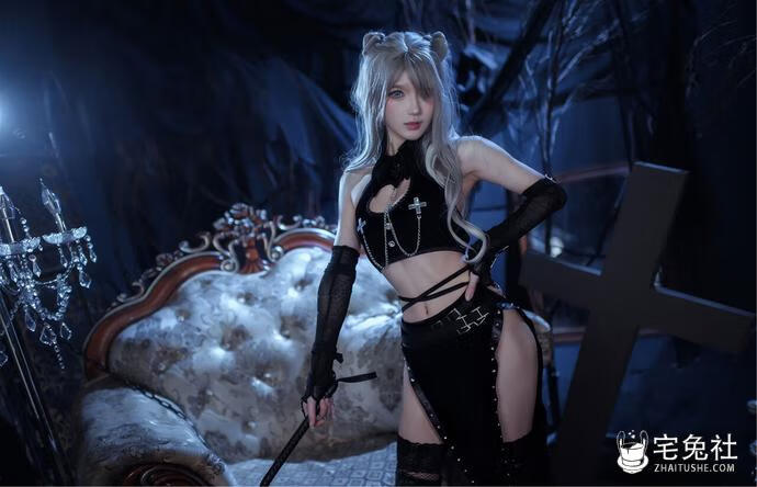 阿包也是兔娘 cosplay作品072 猫骑士 (2) 宅兔社.jpg 阿包也是兔娘全套cos图片合集 百变魔女御姐萌妹任你选