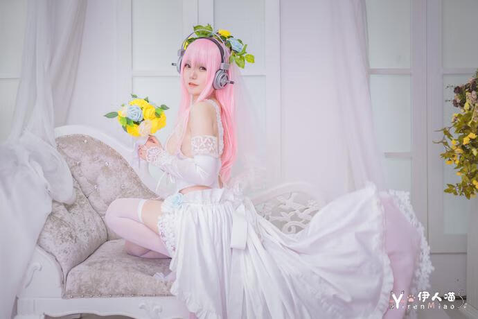 Yoko宅夏 cosplay作品020 索尼子本婚纱 (1)伊人喵.jpg