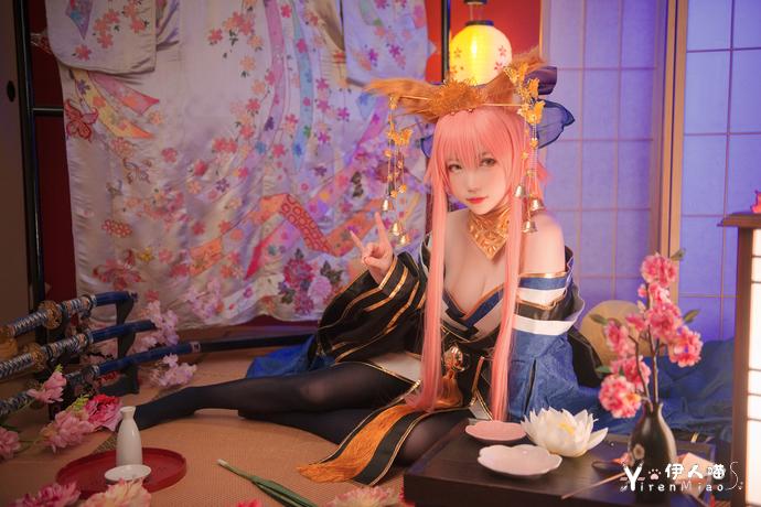 妖少you1-玉藻前 (1) 伊人喵 伊人喵.jpg 帅气妖少you1瓶儿旗袍微博coser界的豌豆公主