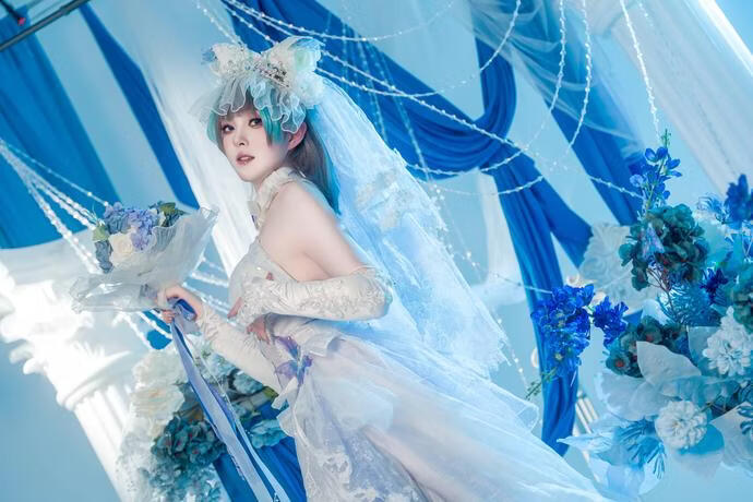 Natsuko夏夏子-碧蓝航线 柴郡婚纱[70P-625M]