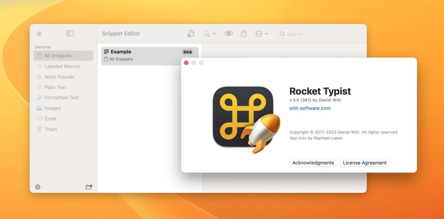 Rocket Typist pro for mac v3.0.0中文激活版 文本快速输入工具