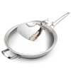 

【Jingdong Supermarket】 Platinum Dili Bodeux Race Platinum Wok 32CM 304 Stainless Steel Humanized Pot No Smoke Non-stick Wok No Coated Induction Cooker Gas Stove Universal