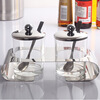

Jingdong Supermarket] Ou Runzhe seasoning tank stainless steel kitchen with double spices bottle