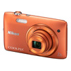 

NIKON Coolpix S3500 Portable Digital Camera Orange 2005 megapixel 27-inch screen 7x optical zoom magic modified smart portrait