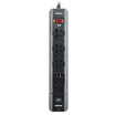 

Sound Muse SONMUSE GM-S5NU Guardian Master Socket Plug-in wiring board row of lightning protection overload Detachable 1A dual USB charging length of 18 meters
