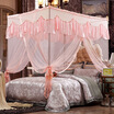 

Yingxin bedding home textile lace palace three door nets thicker stainless steel stent 15 m bed jade color